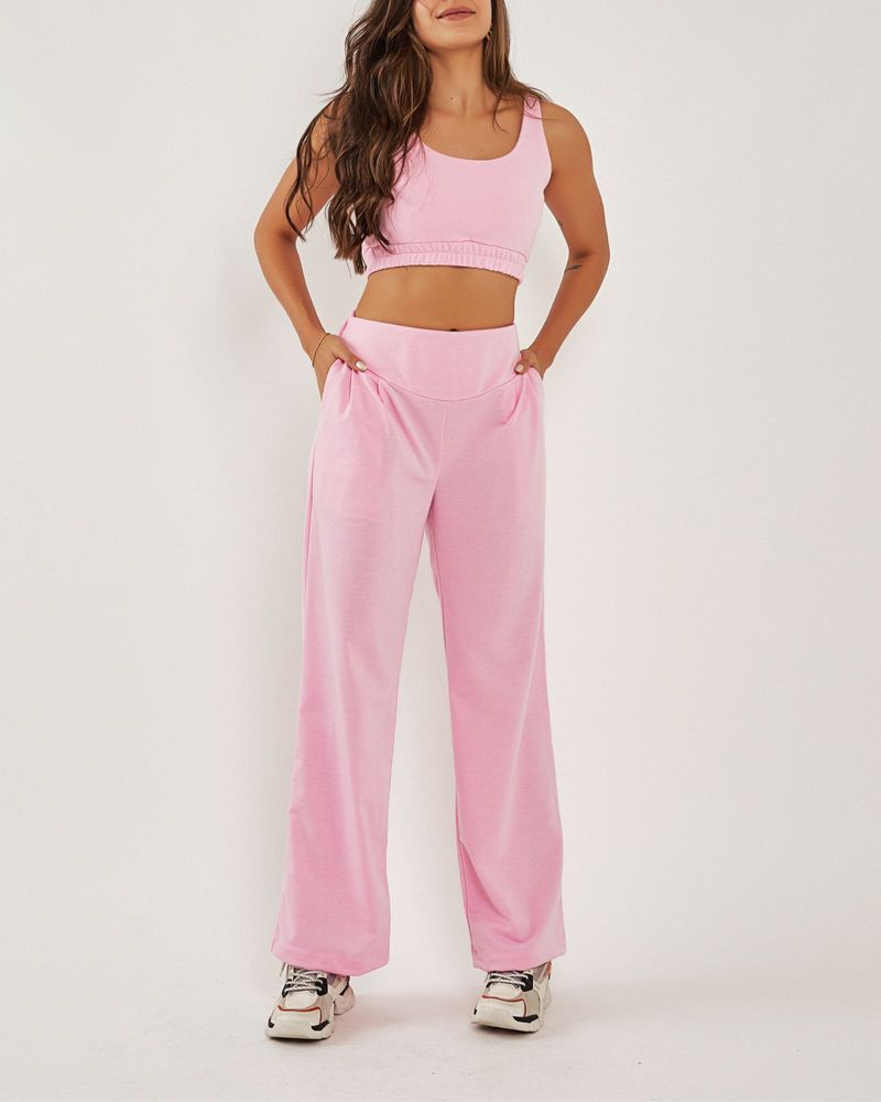 Moletom 2024 rosa cropped