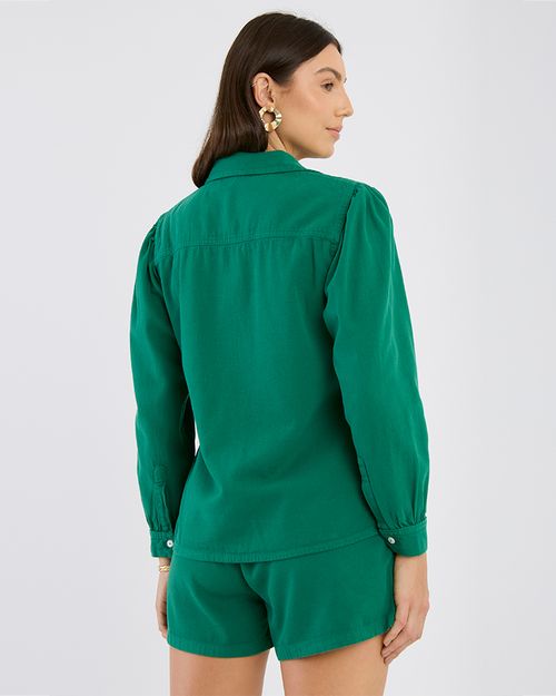 Camisa Feminina Básica Verde - Dicollani DC 11232C2